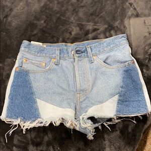 Levi 501 color block shorts
